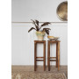 Tapis de jute naturel et blanc 70 x 200