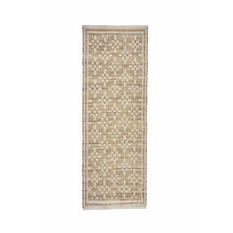 Tapis de jute naturel et blanc 70 x 200