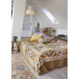 Jeté de lit brodé Suzani – couvre-lit artisanal en coton