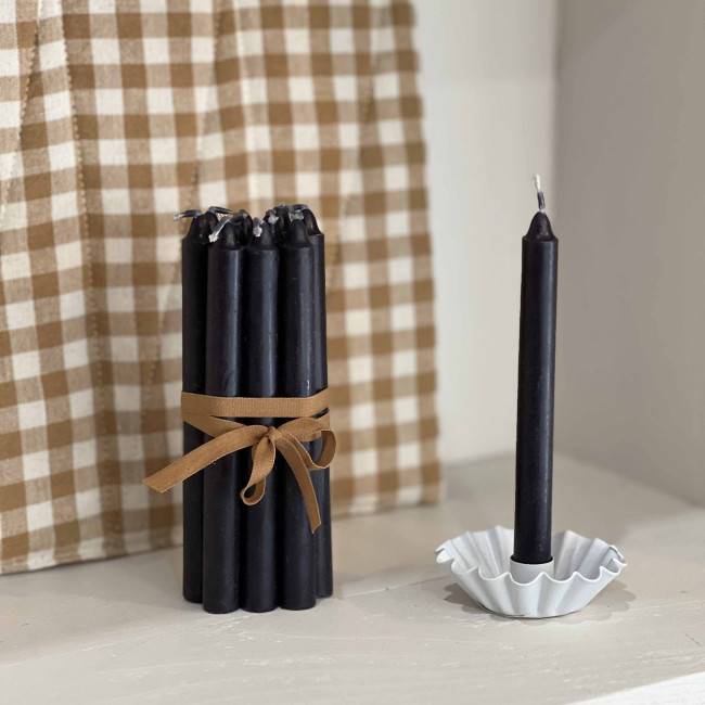 Bougies noires - lot de 10