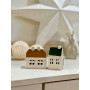 Duo de maisons en céramiques décoratives - toits colorés
