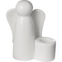 Bougeoir Ange en céramique blanc