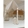 Bougeoir Ange en céramique blanc