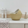 Ensemble de 3 Saladiers Empilables en Grès – Ocre jaune