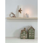Maison Photophore en Céramique Vert Mousse – Déco Cocooning