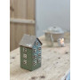 Maison Photophore en Céramique Vert Mousse – Déco Cocooning