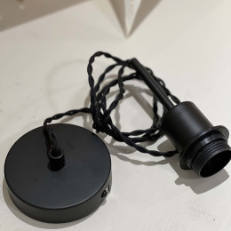 Kit électrique pour suspension cordon torsadé noir