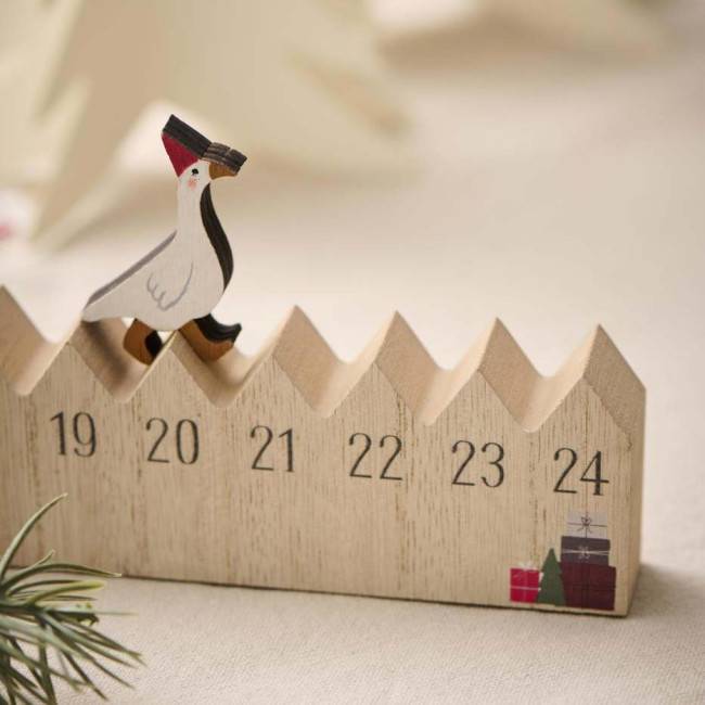 Calendrier de l'avent en bois petite Oie