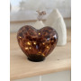 Déco LED coeur léopard