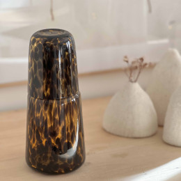 Bouteille et verre service de nuit Léopard