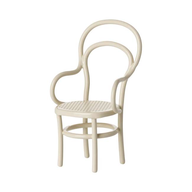 Chaise miniature blanche Maileg – Mobilier pour maison de poupée