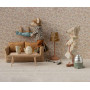 Canapé Mable Maileg motif vichy – Mobilier maison de poupée