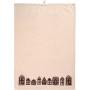 Torchon coton imprimé maisons IB Laursen – Beige naturel