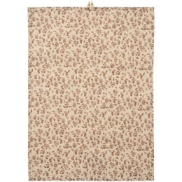 Torchon naturel imprimé champignons