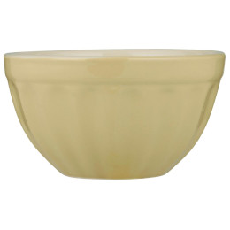 Bol en grès rainuré ocre jaune - Lot de 2