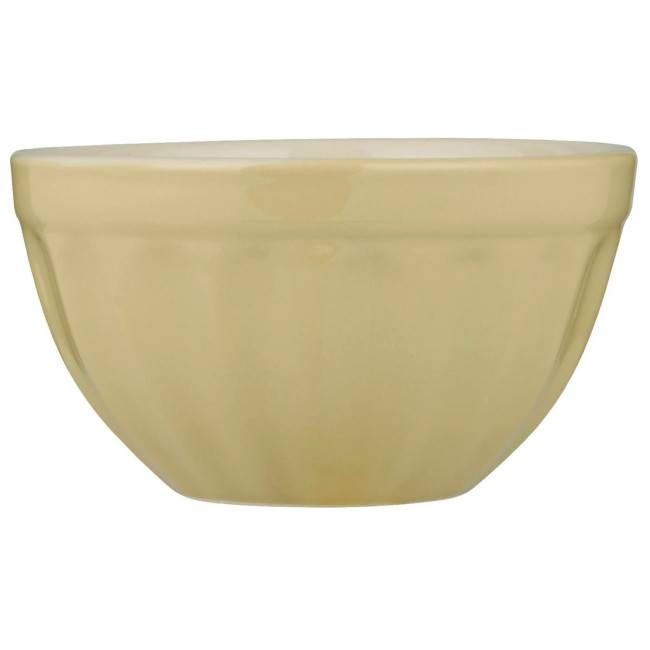 Bol en grès rainuré ocre jaune - Lot de 2