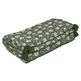 Dessus de canapé sofa cover kaki motif floral