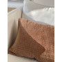 Housse de coussin en velours doux uni – Teinte Brun chaud