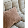 Housse de coussin en velours doux uni – Teinte Brun chaud