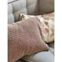 Housse de coussin en velours doux uni – Teinte Brun chaud