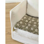Dessus de canapé sofa cover kaki motif floral
