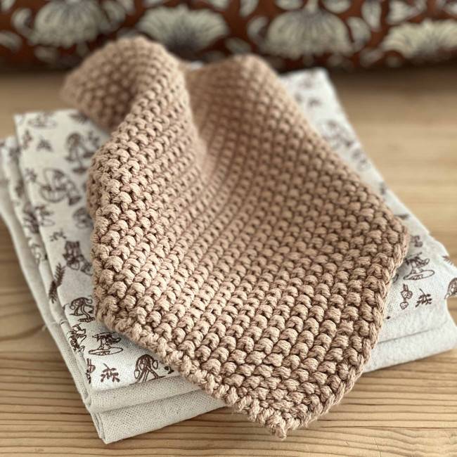 Manique ou dessous de plat Brun chaud