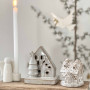 Lot de 2 maisons lumineuses LED en céramique