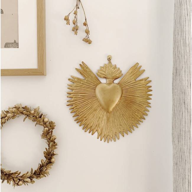 Coeur Rayons Laiton patiné Boncoeurs