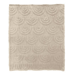 Plaid couverture moelleuse motif arc-en-ciel – pour canapé et lit - Écru