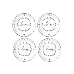 Assiettes Bisous - lot de 4