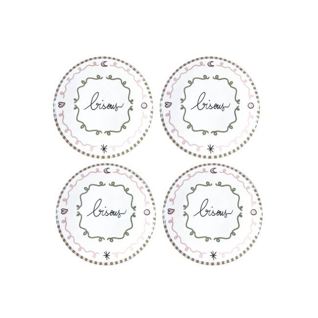 Assiettes Bisous - lot de 4