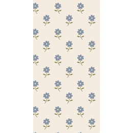 Serviettes de table en papier à fleurs bleues