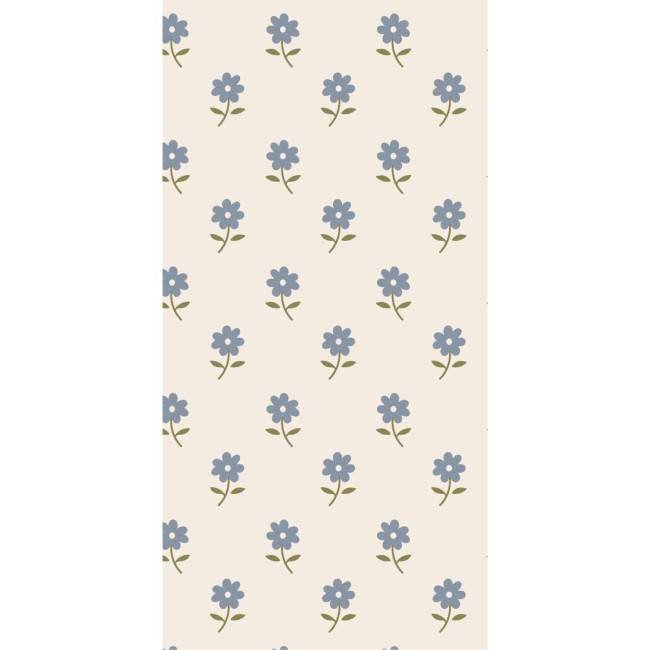 Serviettes de table en papier à fleurs bleues