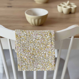 Torchon en coton Rita fleurs jaunes