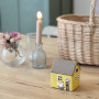 Petite maison photophore jaune poulette