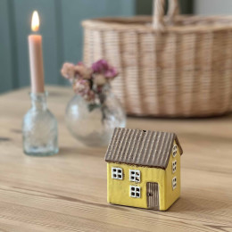 Petite maison photophore jaune