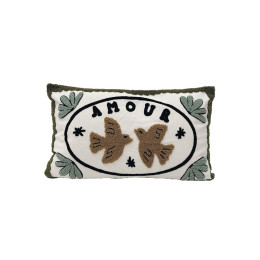 Coussin oiseaux Amour