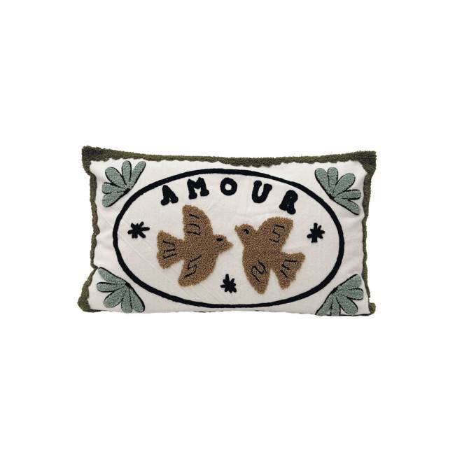Coussin oiseaux Amour