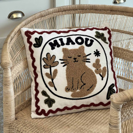 Coussin chat Miaou