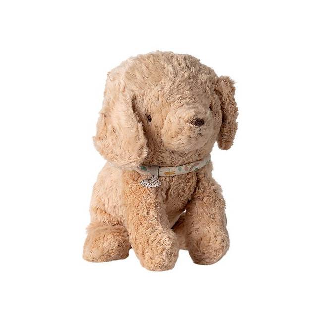 Peluche petit chiot rose poudre