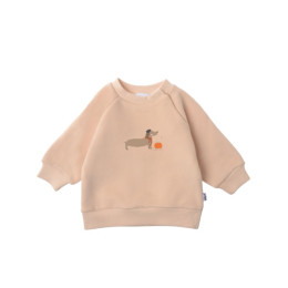 Sweatshirt beige motif teckel