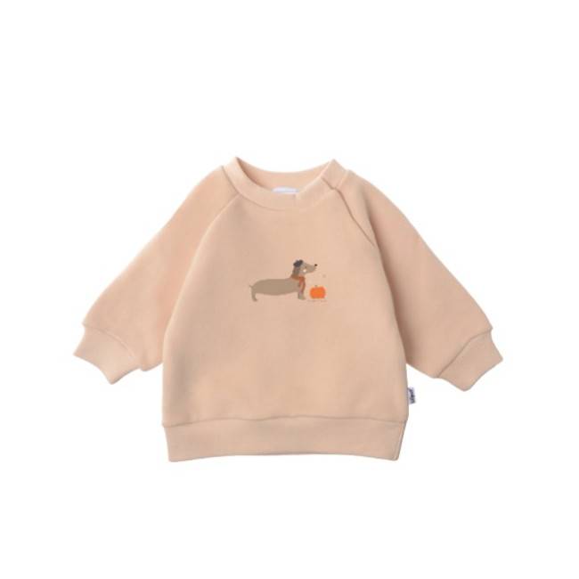 Sweatshirt beige motif teckel
