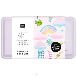 Aquarelles couleurs arc-en-ciel