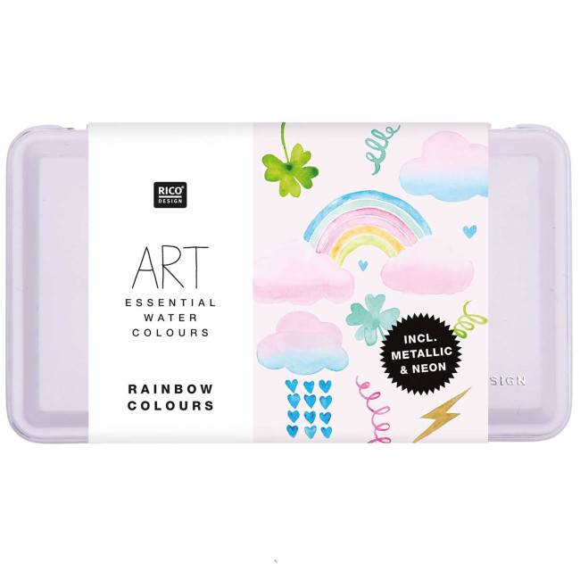 Aquarelles couleurs arc-en-ciel