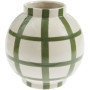 Vase en porcelaine Rayures vertes