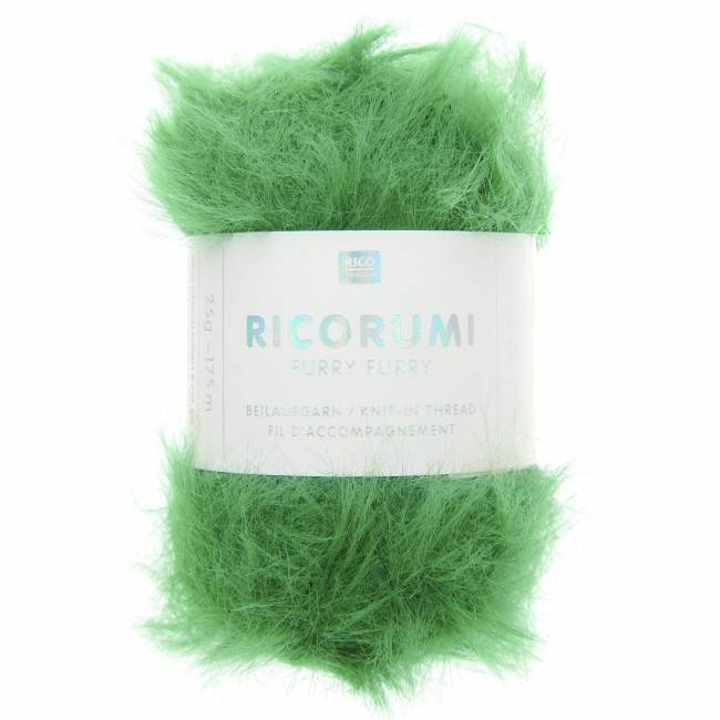 Ricorumi Furry Pelote fil effet fourrure - vert sapin