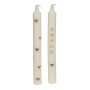 Lot de 2 bougies Amour Cœurs dorés