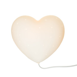 Lampe murale en porcelaine Coeur