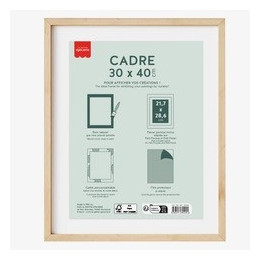 Cadre bois clair 30 x 40