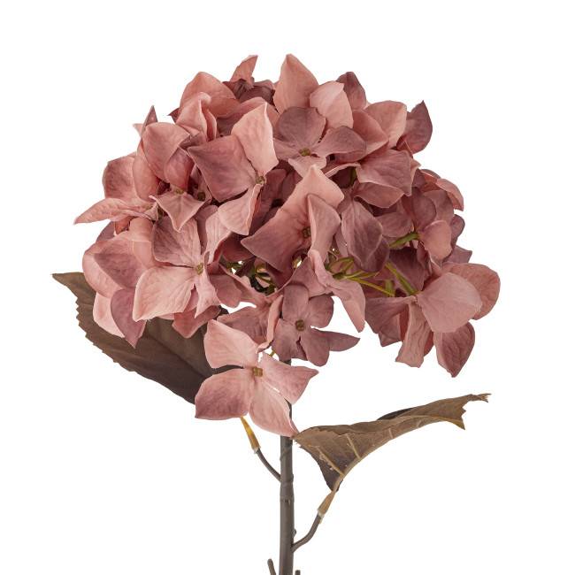 Hortensia Rose tige - Fleur artificielle